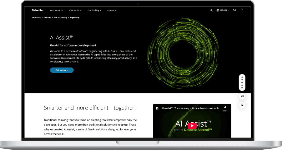 AI Assist on laptop